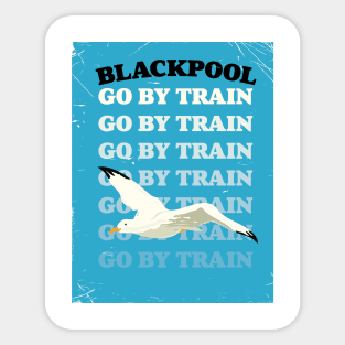 Blackpool vintage seaside poster Sticker